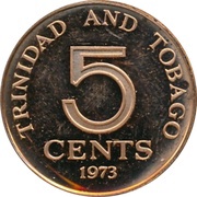 5 Cents - Elizabeth II, Trinidad and Tobago, 1973 reverse image
