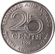 25 Cents - Elizabeth II Independence reverse image