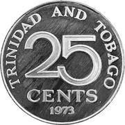 25 Cents - Elizabeth II, Trinidad and Tobago, 1973 reverse image