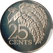 25 Cents - Elizabeth II, Trinidad and Tobago, 1974-1976 reverse image