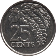 25 Cents Magnetic, Trinidad and Tobago, 2017-2020 reverse image
