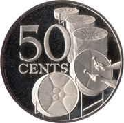50 Cents, Trinidad and Tobago, 1976-2003 reverse image