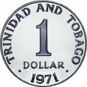 1 Dollar - Elizabeth II, Trinidad and Tobago, 1971 reverse image