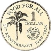 1 Dollar FAO, Trinidad and Tobago, 1995-1999 reverse image