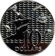 10 Dollars, Trinidad and Tobago, 1976-1980 reverse image