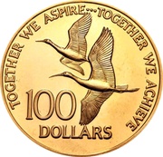 100 Dollars Birds reverse image
