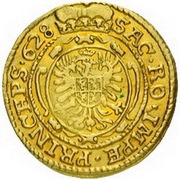 1 Ducat - Albrecht von Wallenstein, Bohemia, 1628-1629 reverse image