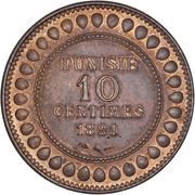 10 Centimes - Ali III reverse image