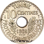 10 Centimes - Muhammad V Essai reverse image