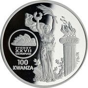 100 Kwanzas Olympics reverse image