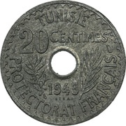 20 Centimes - Muhammad VIII Piedfort Essai reverse image