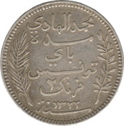 2 Francs - Muhammad IV obverse image