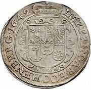 1 Thaler - Johann Anton, Bohemia, 1642-1644 reverse image