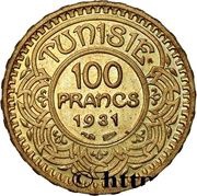 100 Francs - Ahmad II Essai reverse image