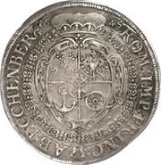 1 Thaler - Johann Anton, Bohemia, 1645 reverse image