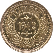 100 Francs - Ahmad II, Tunisia, 1941-1942 reverse image