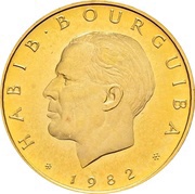 10 Dinars French legend obverse image