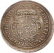 2 Thalers - Johann Christian and Johann Seyfried, Bohemia, 1658 reverse image