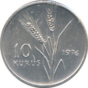 10 Kuruş FAO, Turkey, 1976 reverse image