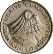 ½ Lira Atatürk obverse image