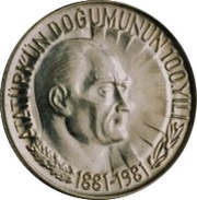 ½ Lira Atatürk reverse image