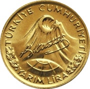½ Lira Atatürk obverse image