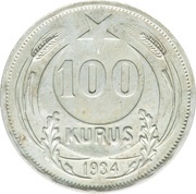 100 Kuruş reverse image
