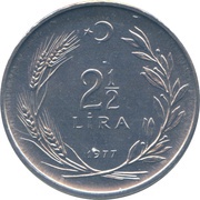 2½ Lira FAO, Turkey, 1977 reverse image