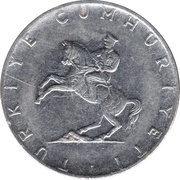 5 Lira large type; crescent to left obverse image