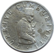 10 Lira crescent to left obverse image