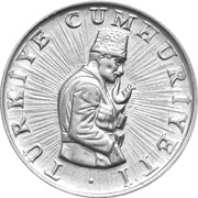 10 Lira crescent to right obverse image