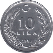 10 Lira reverse image
