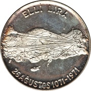 50 Lira Battle of Malazgirt, Turkey, 1971 reverse image