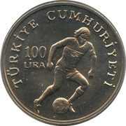 100 Lira World Cup obverse image