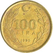 100 Lira reverse image