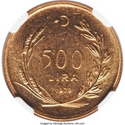 500 Lira FAO, Turkey, 1979 reverse image