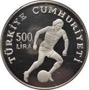 500 Lira World Cup obverse image