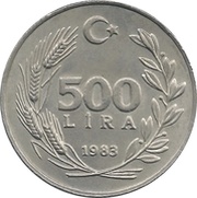 500 Lira Lydia: First coin in the world obverse image