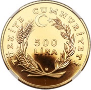 500 Lira FAO World Fisheries Conference obverse image