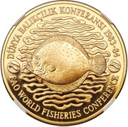 500 Lira FAO World Fisheries Conference reverse image