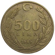 500 Lira reverse image