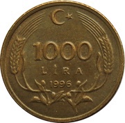 1000 Lira reverse image