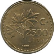 2500 Lira reverse image