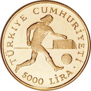 5000 Lira World Cup obverse image