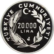 20 000 Lira World Cup obverse image