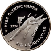 20 000 Lira Albertville Winter Games, Turkey, 1992 reverse image