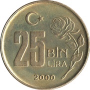 25 000 Lira reverse image