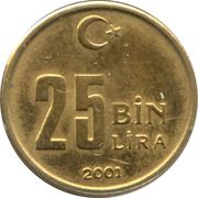 25 000 Lira reverse image