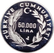 50 000 Lira Mozart obverse image