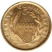 100 000 Lira Peace obverse image